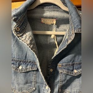 Hatch Maternity button up denim top XS